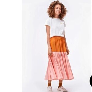Molo Vibrant Orange and Pink Skirt